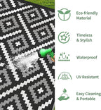GENIMO Outdoor Rug for Patio Clearance, Reversible Plastic Straw Rugs for RV - Image 5