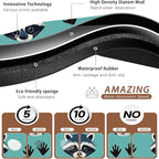 Cute Raccoon Dog Food Mat for Floors, Absorbent Pet Food and Water Bowl Mats - Image 3