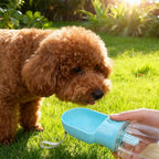 2-in-1 Dog Water Bottle with Food Container - 10oz Leak-Proof Travel Water - Image 7