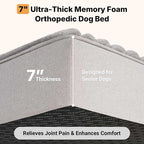 Veehoo Orthopedic Memory Foam Dog Bed, 7 Inch Thick Extra Large XXL Dog Bed - Image 2