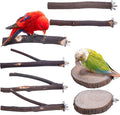 Deloky 8 PCS Natural Wood Bird Perch Stand-Wooden Parrot Perch Stand-Perch by Unknown