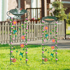 HONGLAND Metal Bird Bath with Trellis, Decorative Bird Feeder Station with - Image 6