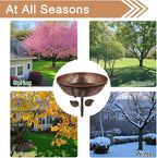 3" Deep Metal Bird Bath for Outdoors, Removable 13" Dia Bowl - Image 7