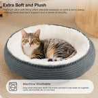 Love's cabin Round Donut Cat and Dog Cushion Bed, 20in Pet Bed - Image 7
