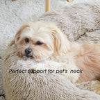 Calming Dog Bed & Cat Bed, Anti-Anxiety Donut Cuddler Warming Cozy Soft Round - Image 6