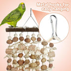 PINVNBY Large Parrot Toys Natural Nuts Corn Cob Wooden Chewing Tearing Toy - Image 6
