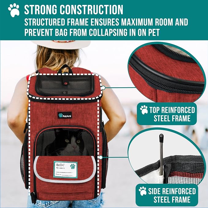 PetAmi Dog Backpack Carrier, Airline Approved Cat Backpacks - Image 5