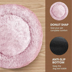 JOLLYVOGUE Calming Dog Bed Medium Size Dog, Anti-Anxiety Donut Medium Pet Bed - Image 3