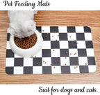 Ralxion Checkered Dog Feeding Mat, Absorbent Mats - Image 3