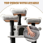 SHA CERLIN 68 Inches Multi-Level Large Cat Tree - Image 4