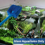 SLSON Aquarium Algae Scraper Double Sided Sponge Brush Cleaner Long Handle Fish - Image 2