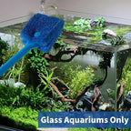 SLSON Aquarium Algae Scraper Double Sided Sponge Brush Cleaner Long Handle Fish - Image 2