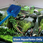 SLSON Aquarium Algae Scraper Double Sided Sponge Brush Cleaner Long Handle Fish - Image 2