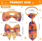 Reginary 100 Pieces Dog Bow Tie Collar Set Include 40 Dog Neckties, and 30 - Image 2