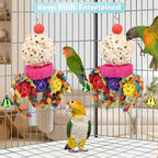 Wontee Bird Toys 3 Pack Parrot Foraging Hanging Toys Sola Ball Natural Nuts - Image 4