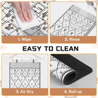 Absorbent Pet Dog Bowl Mat for Food and Water, Pet Cat Food Feeding Mat - Image 6