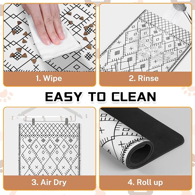 Absorbent Pet Dog Bowl Mat for Food and Water, Pet Cat Food Feeding Mat - Image 6