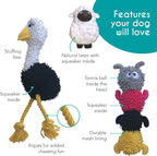 rocket & rex Dog Chew Toy Set for Small to Medium Breeds, Includes a Rope Toy - Image 3
