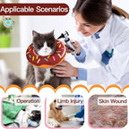 Cat Cone Collar Soft, Cute Cat Donut Collar After Surgery, Adjustable Kitten - Image 3