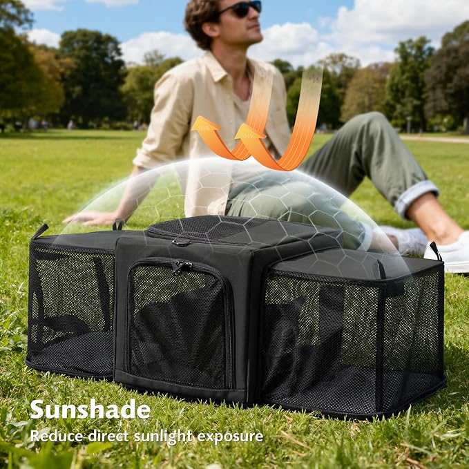 Pecute Cat Carrier Expandable, Stable Pet Carrier - Image 6