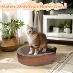 ComSaf Cat Scratcher Bed, Durable Cat Scratching Board, Oval Cat Scratch Pad - Image 8