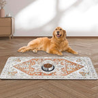 Large Pet Feeding Mat, Bohemia Absorbent Quick Dry Dog Mat by yuzshin