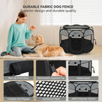 Dark Grey Puppy Playpen for Large Dog Cat, Dogs Tent Crates Cage Indoor/Outdoor - Image 5
