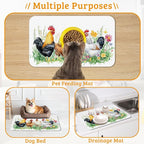 Chicken Rooster Dog Cat Food Mat - Image 7