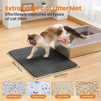 Extra Large Cat Litter Mat, 30x22 Inches Honeycomb Double Layer Cat Litter - Image 2