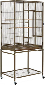Topeakmart 53.5inch Large Bird Cage Metal Mobile Parrot Cage by Topeakmart