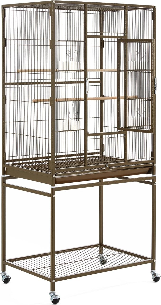 Topeakmart 53.5inch Large Bird Cage Metal Mobile Parrot Cage by Topeakmart