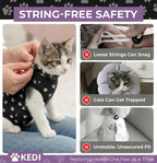 Kitten Recovery Suit Female, Kitten Onesie After Spay, Cat Surgery Suit Female - Image 2