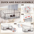 Mimorou 3 Pack Metal Dog Toy Baskets Multi-sized Foldable Dog Toy Bins Box - Image 4