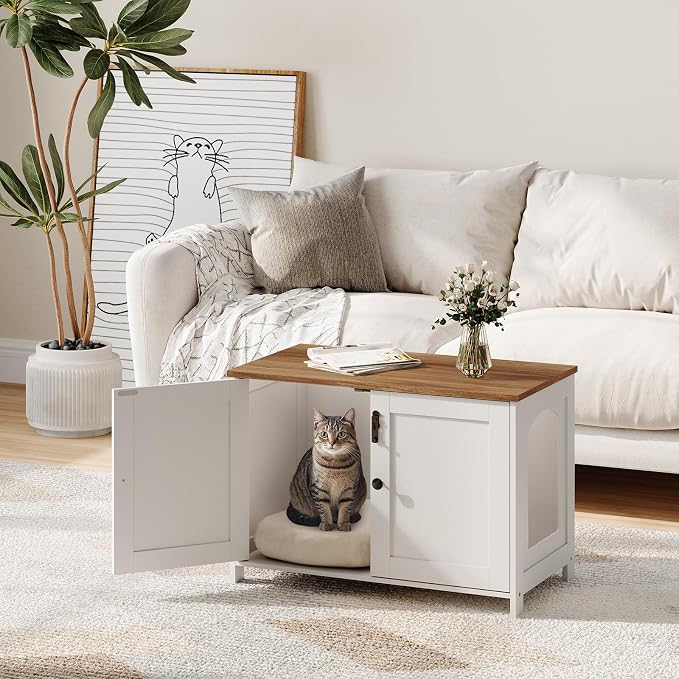 HOOBRO Litter Box Enclosure, Cat Litter Box Furniture - Image 2