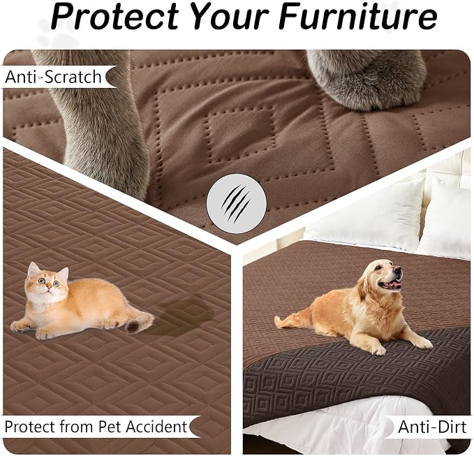 hyha Waterproof Dog Blanket, Soft Pet Bed Blankets, Waterproof Sofa Couch Cover - Image 3