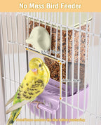BNOSDM No Mess Bird Cage Feeders Automatic Bird Feeder Parrot Cage Accessories - Image 3