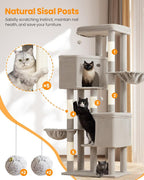 Extra Large Cat Tree, 84 Inch XXL Giant Cat Tower - Image 5