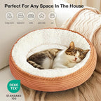 Love's cabin Round Donut Cat and Dog Cushion Bed, 20in Pet Bed - Image 5