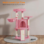 Yaheetech Cat Tree, 42in Play Tower - Image 6