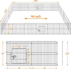 Yaheetech 24 inch 24 Panel Black Heavy Duty Foldable Metal Dog Exercise Pen - Image 9