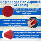 12-Pack Aquarium Glass Cleaner Sponges 3.25" x 3.25" x 1", Non-Scratch Scrubber - Image 4