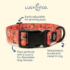 Lucy & Co. Posy Pink Dog Collar - Image 2