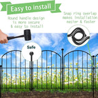 Decorative Garden Fence 17in x18ft, 18 Pack Rustproof Metal No Dig Fence Animal - Image 3