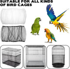 2pcs Large Bird Cage Seed Catcher Guards, Breathable Airy Nylon Mesh Material - Image 4