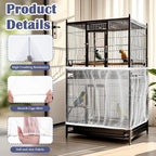 2Pcs Bird Cage Seed Catcher, Soft Airy Bird Cage Net Guard Net Cover Stretchy - Image 7