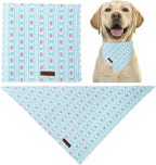 Summer Dog Bandana, UP URARA PUP Strawberry and Bowknot Triangle Bid Scarf - Image 4