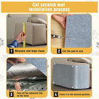 3PCS Cat Scratch Mat, 39.4"x11.9" DIY Trimmable Self-Adhesive Cat Scratching Mat - Image 6