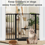 37 Inch Tall Baby Gate with Cat Door, Adjustable 29.55" and -46.06", Auto Close - Image 5