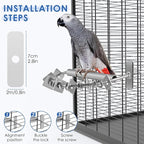 Bird Perch for Cage, Stainless Steel Parrot Perches - Image 4