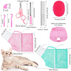 10 Pcs Cat Bathing Bag Set Pet Mesh Shower Bag Anti Bite and Scratch Pet - Image 2